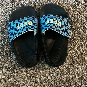 Reef Blue and Black Sandals Slip-On with back strap